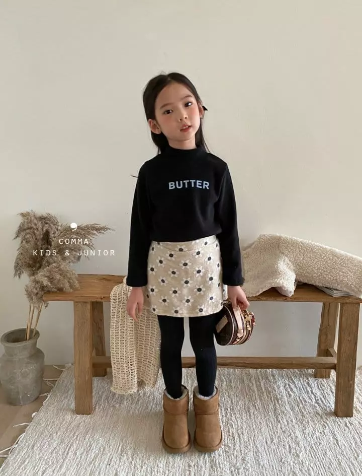 Comma - Korean Children Fashion - #kidsshorts - Butter Half Turtleneck Tee - 4