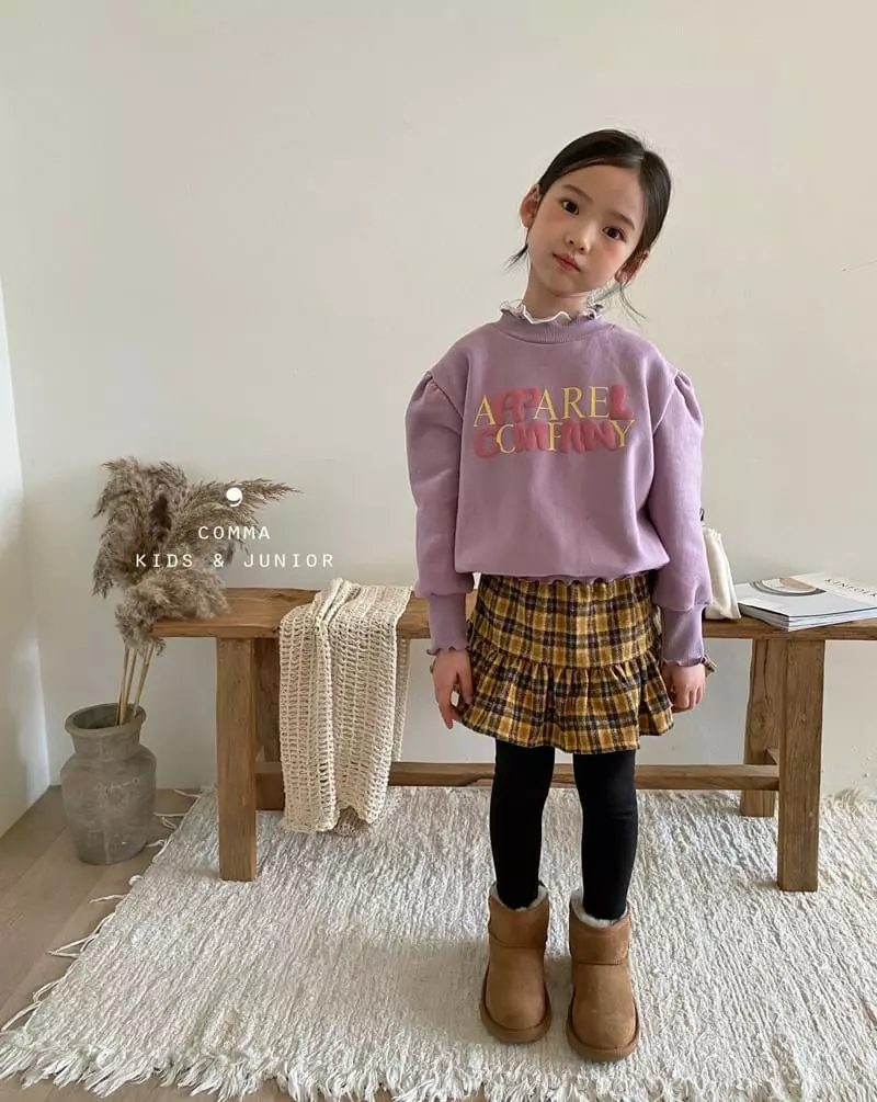 Comma - Korean Children Fashion - #kidsstore - Check Skrit Leggings - 9
