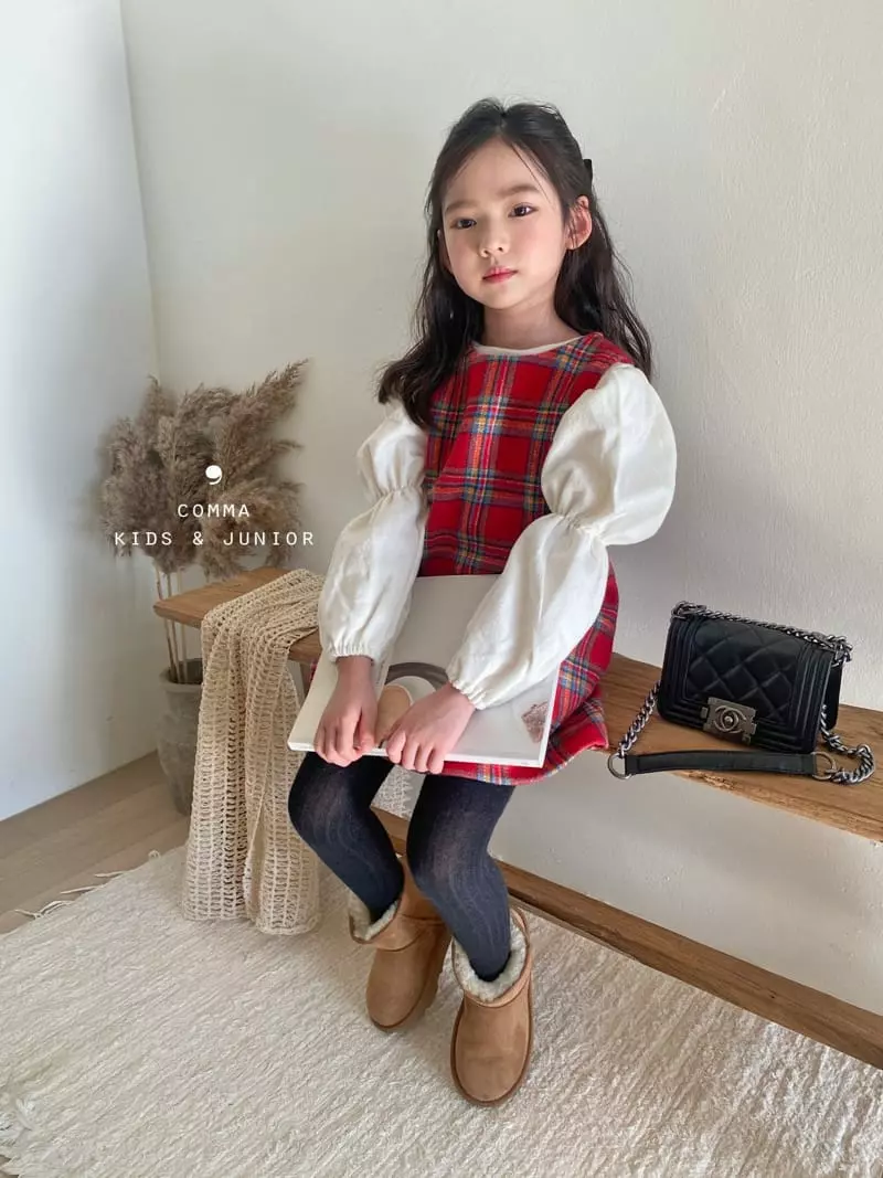 Comma - Korean Children Fashion - #kidsstore - Check A One-piece - 6