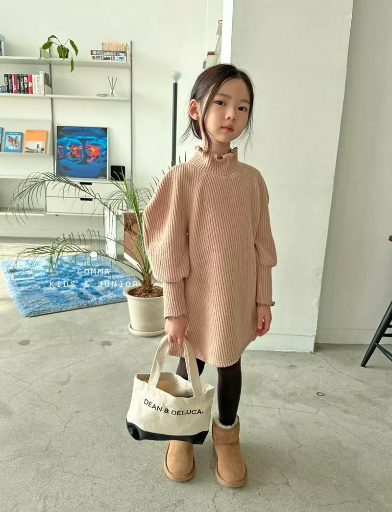 Comma - Korean Children Fashion - #kidsshorts - Knit One-piece - 4