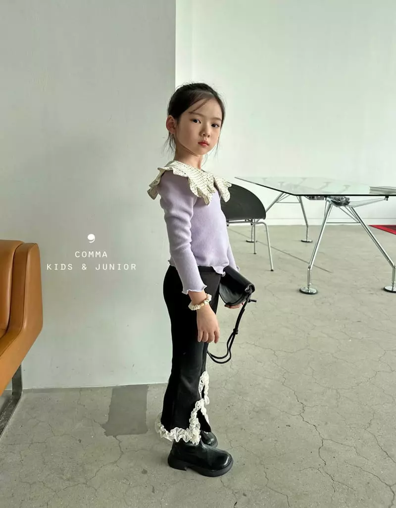 Comma - Korean Children Fashion - #kidsstore - Collar Puff Tee - 10