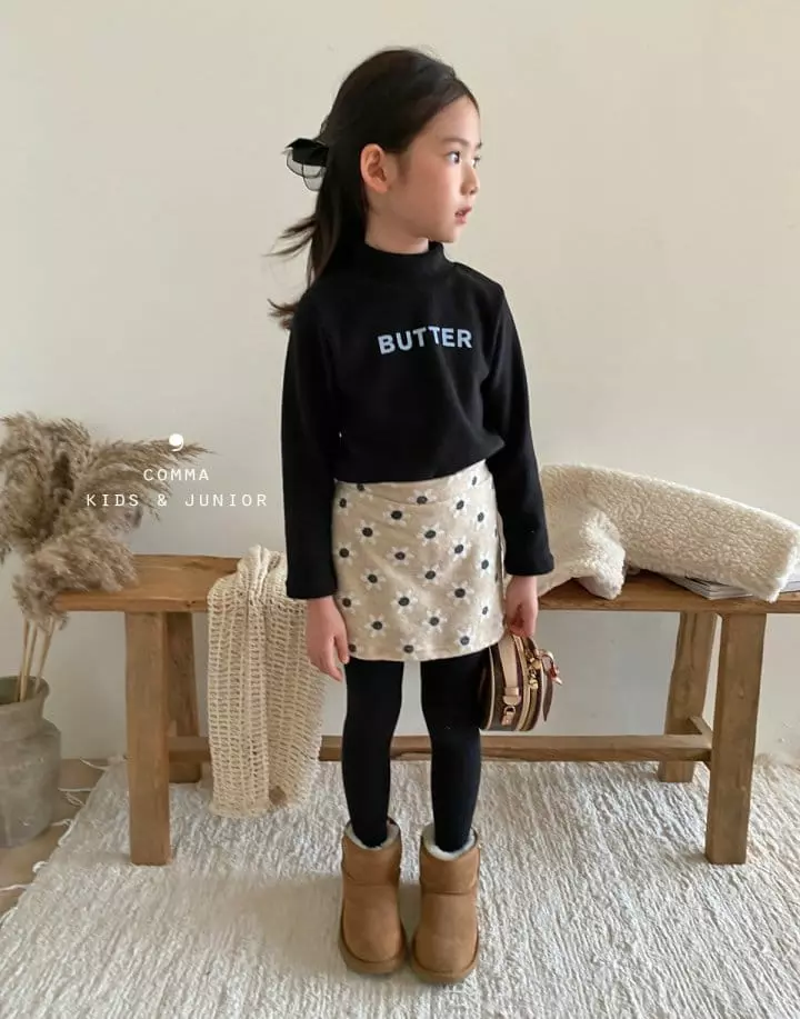 Comma - Korean Children Fashion - #kidzfashiontrend - Butter Half Turtleneck Tee - 5