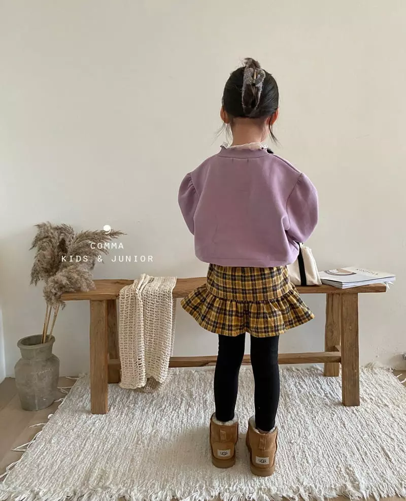 Comma - Korean Children Fashion - #kidzfashiontrend - Check Skrit Leggings - 10