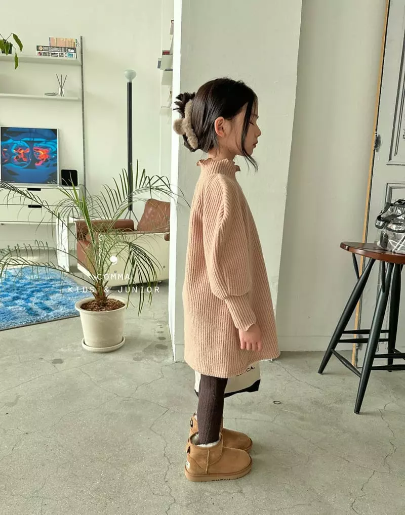 Comma - Korean Children Fashion - #kidzfashiontrend - Knit One-piece - 5