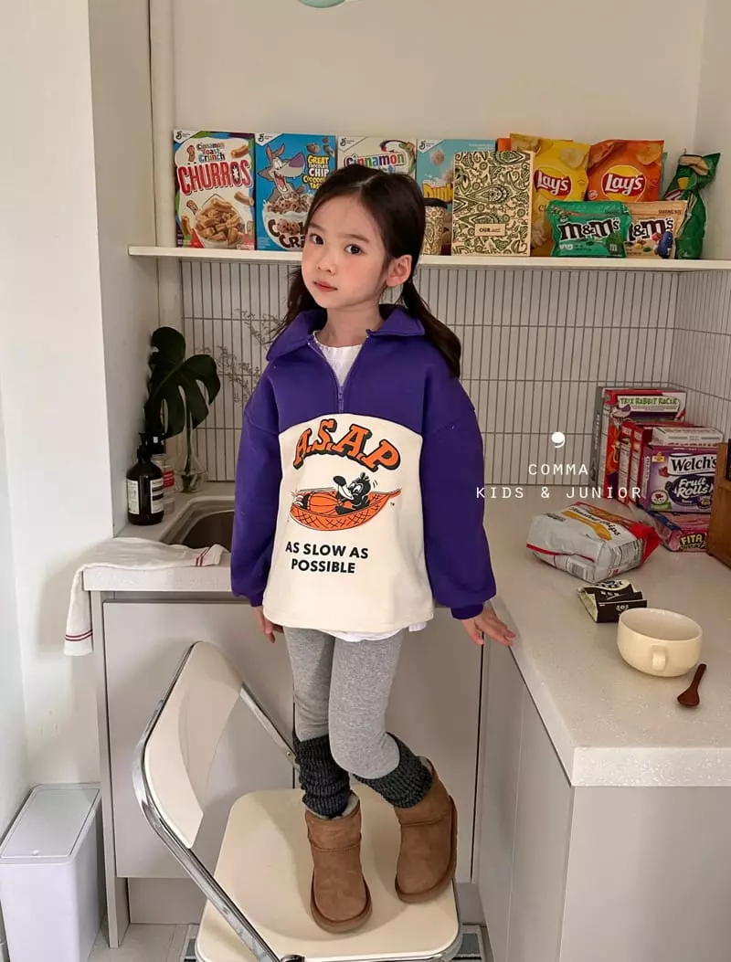 Comma - Korean Children Fashion - #kidzfashiontrend - Zip-up Color Sweatshirt - 12