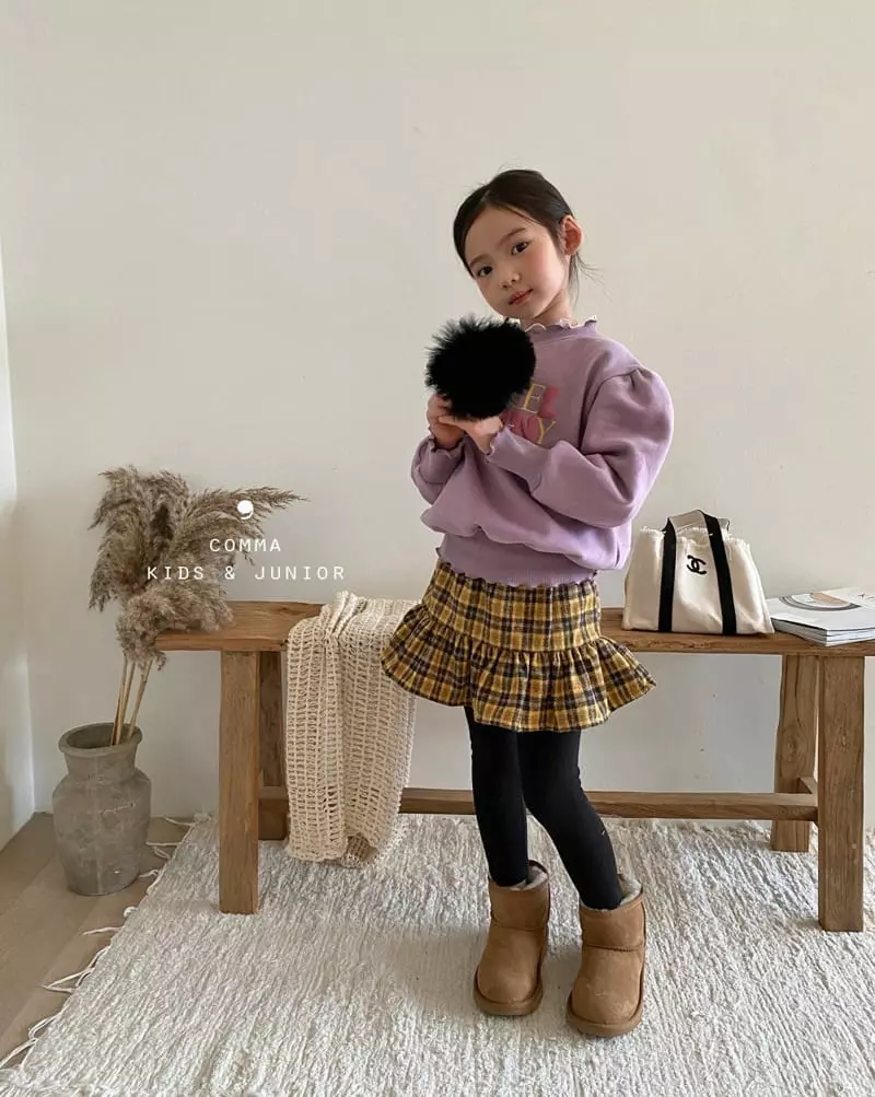 Comma - Korean Children Fashion - #littlefashionista - Check Skrit Leggings - 12