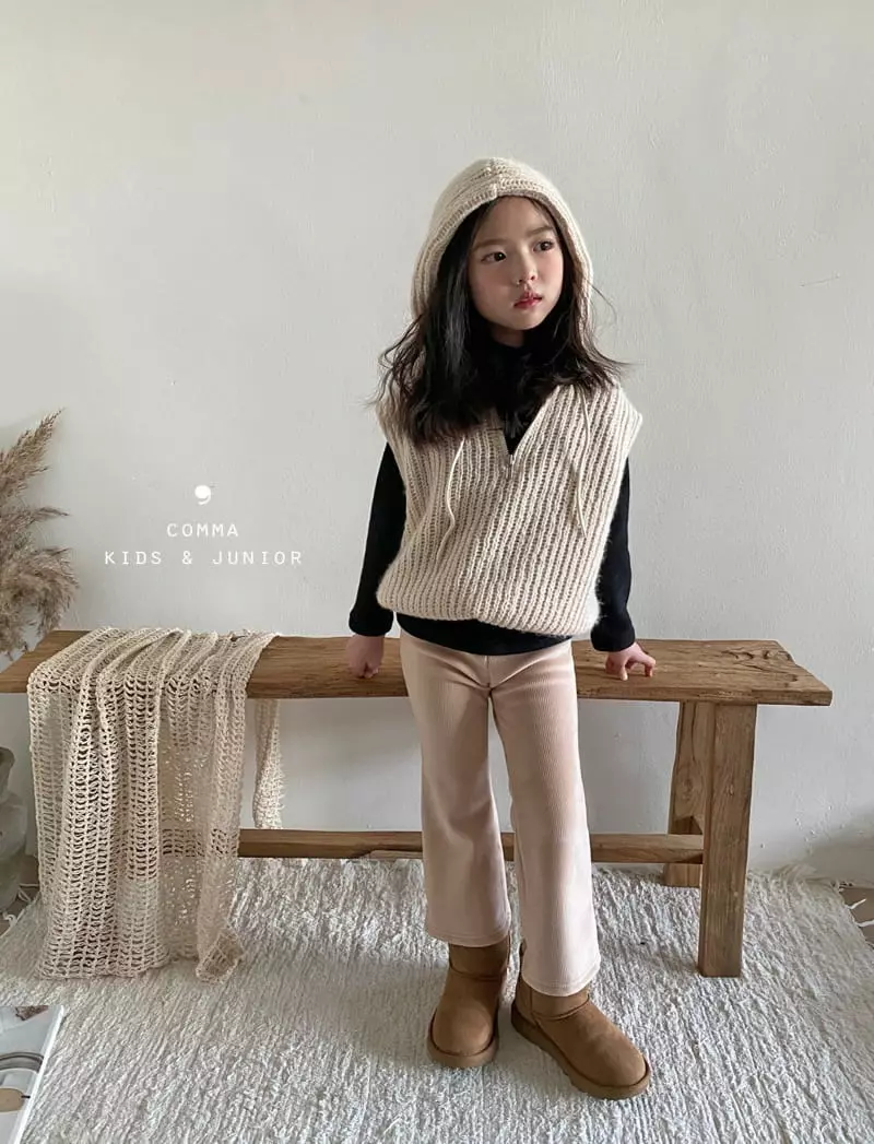 Comma - Korean Children Fashion - #Kfashion4kids - Hoody Vest Beiege - 4