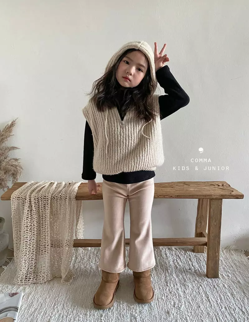 Comma - Korean Children Fashion - #magicofchildhood - Hoody Vest Beiege - 5