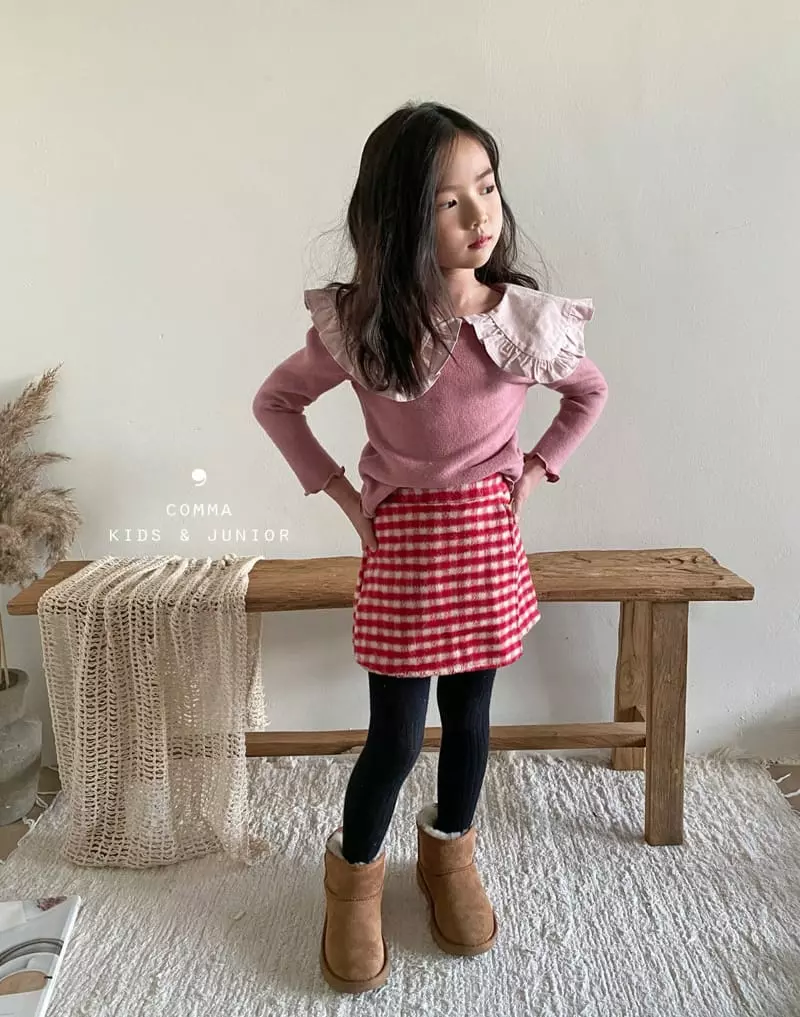 Comma - Korean Children Fashion - #minifashionista - Collar Puff Tee