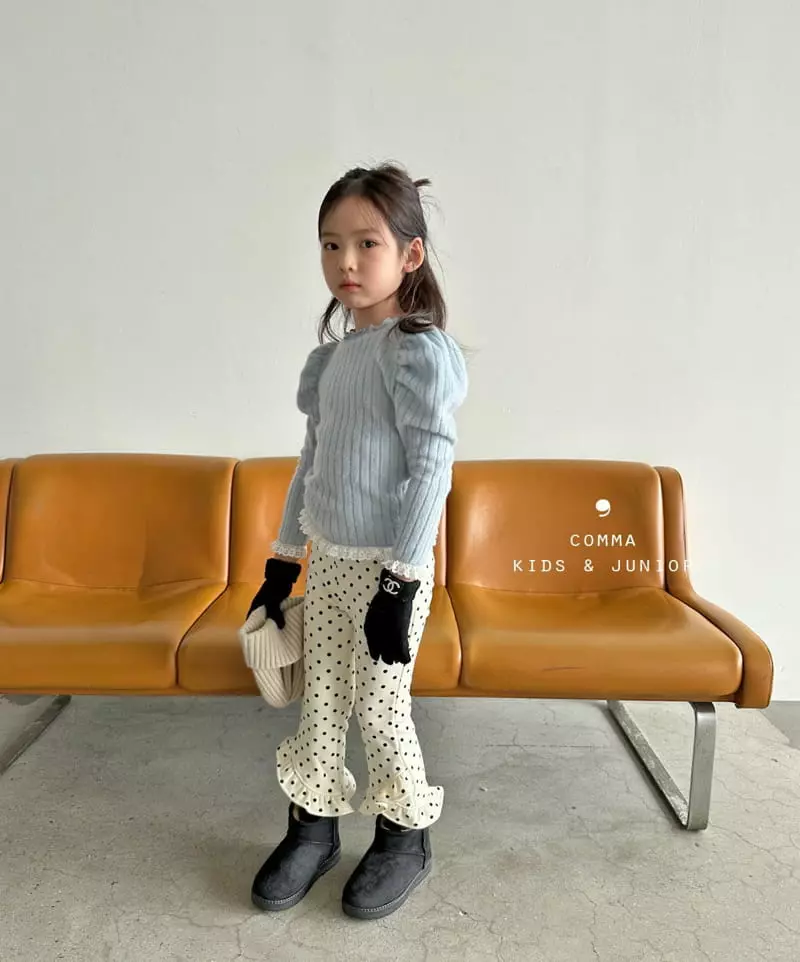 Comma - Korean Children Fashion - #minifashionista - Dot Shirring Pants - 7