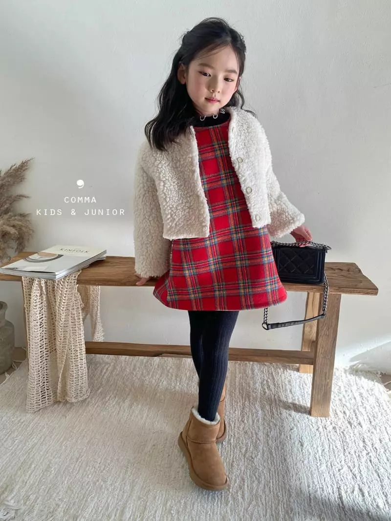 Comma - Korean Children Fashion - #prettylittlegirls - Check A One-piece - 12