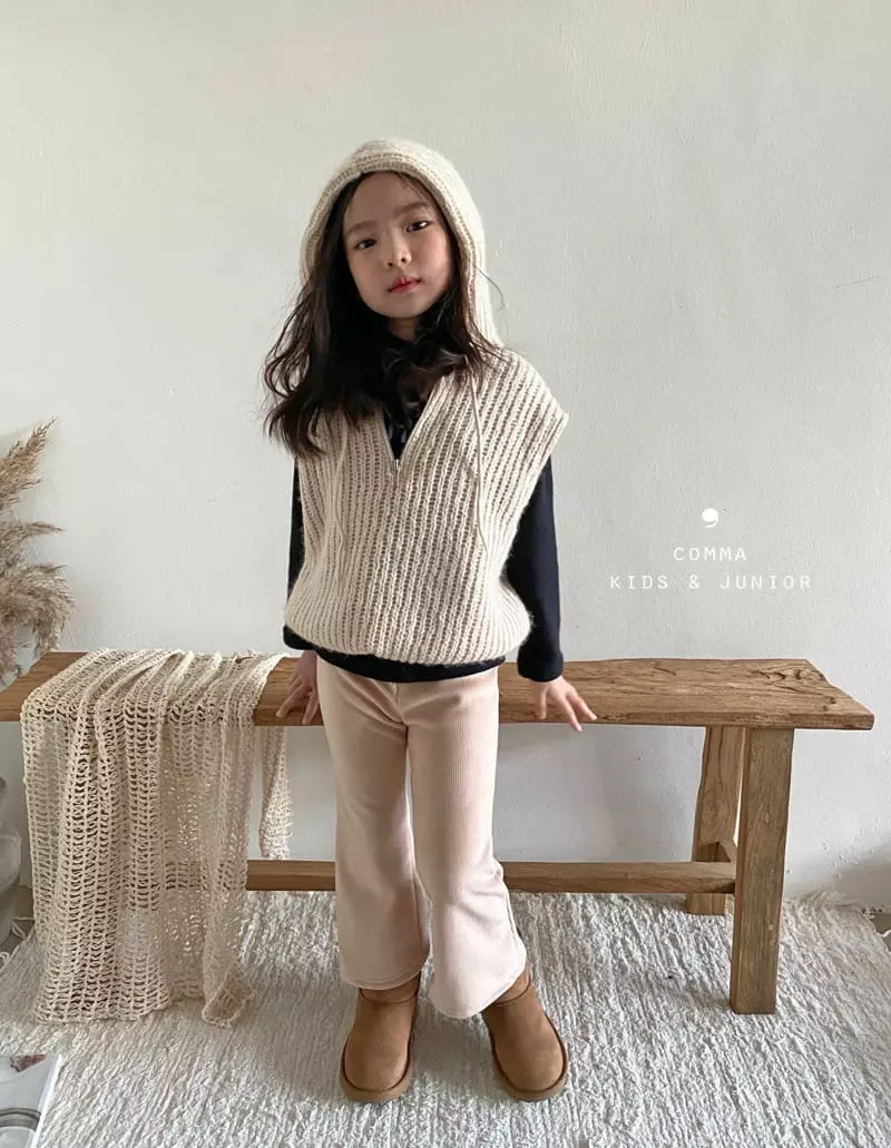 Comma - Korean Children Fashion - #prettylittlegirls - Hoody Vest Beiege - 7