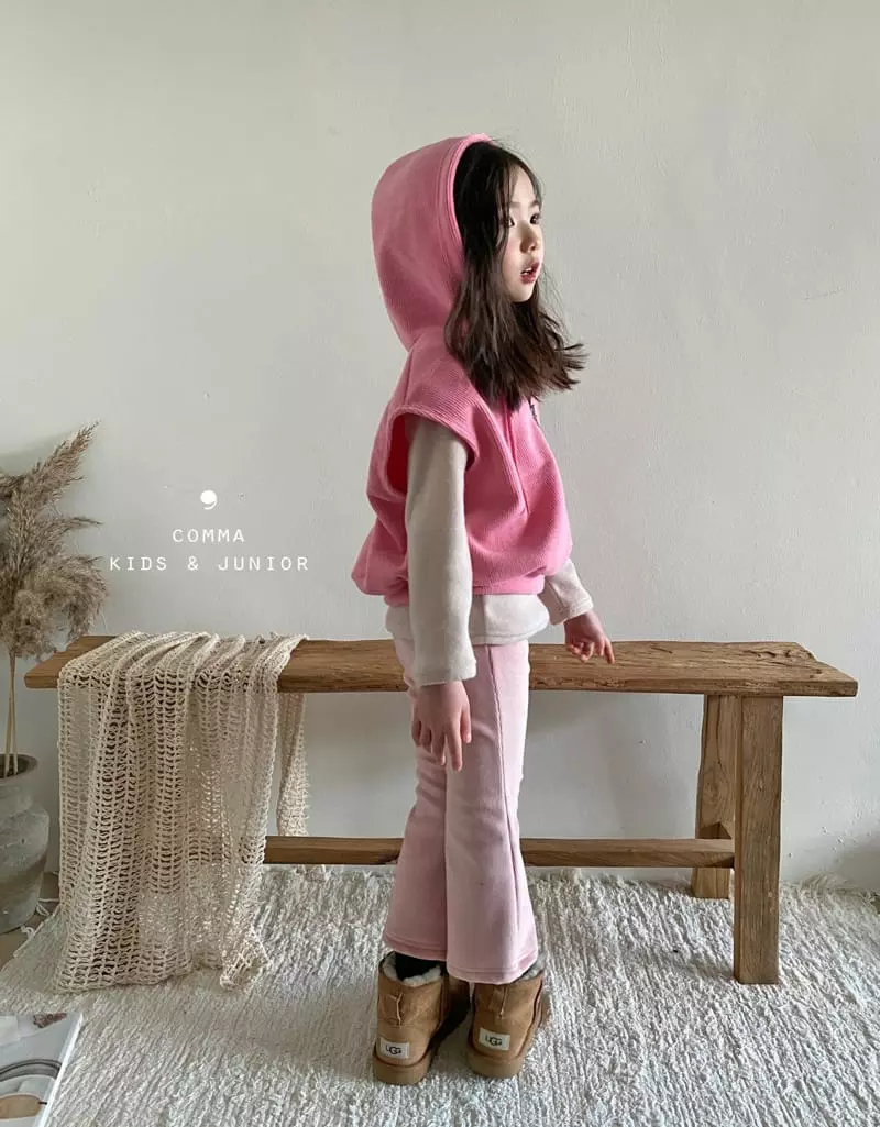Comma - Korean Children Fashion - #prettylittlegirls - Hoody Vest Pink - 6