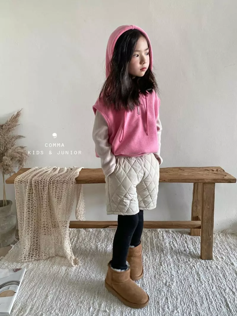 Comma - Korean Children Fashion - #toddlerclothing - Padding Short Leggings - 4