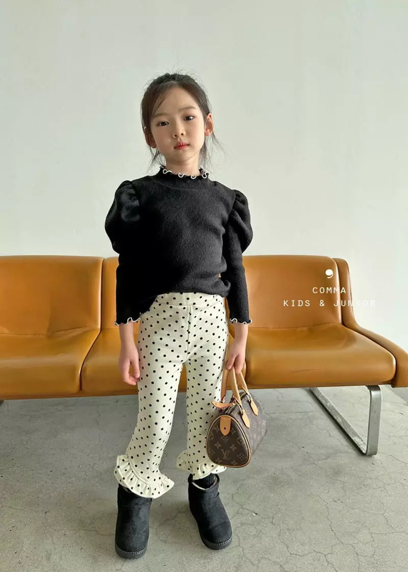 Comma - Korean Children Fashion - #todddlerfashion - Dot Shirring Pants - 9