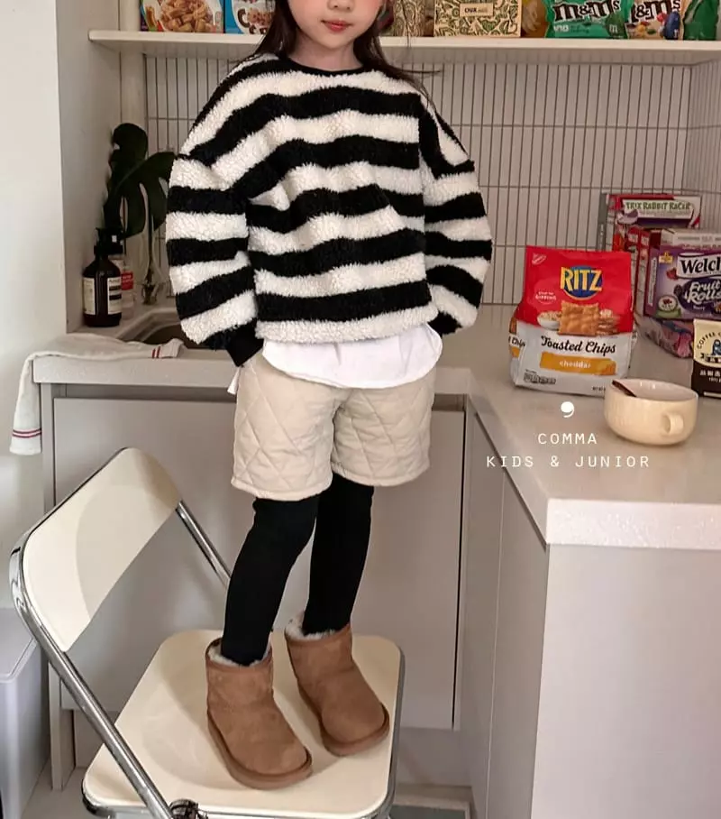 Comma - Korean Children Fashion - #toddlerclothing - Padding Short Leggings - 3