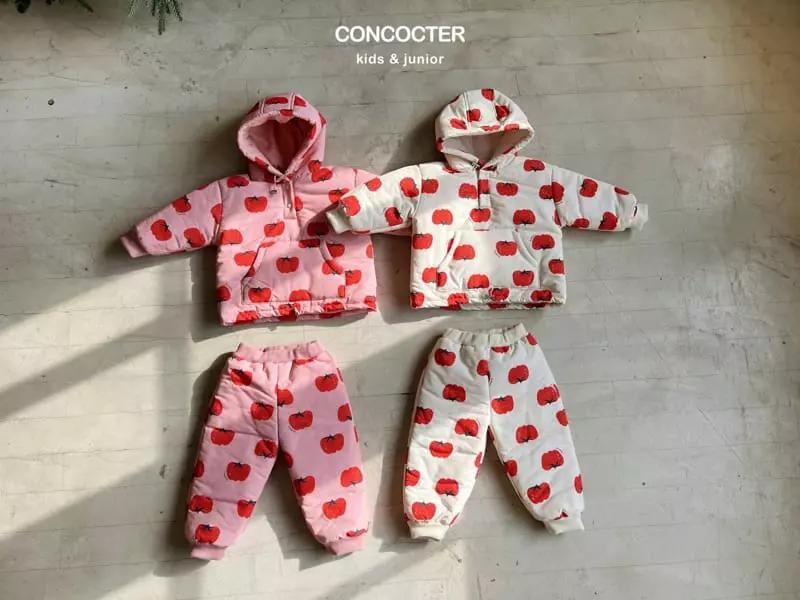 Concocter - Korean Children Fashion - #Kfashion4kids - Taummy Tomato Skii Padding Top Bottom Set 1~3 Size - 5