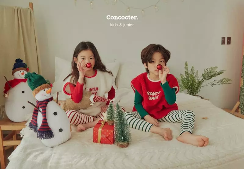 Concocter - Korean Children Fashion - #childofig - Merry Stripes Leggings - 9