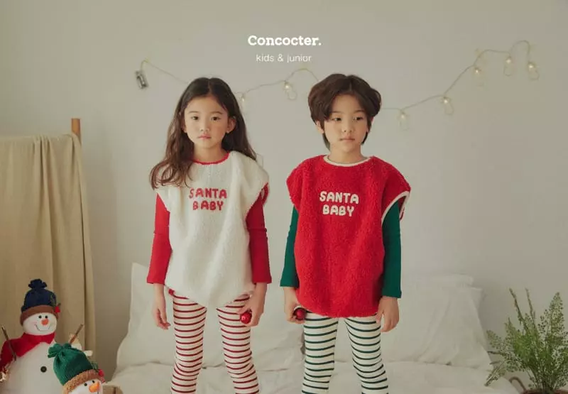 Concocter - Korean Children Fashion - #childrensboutique - Merry Stripes Leggings - 10