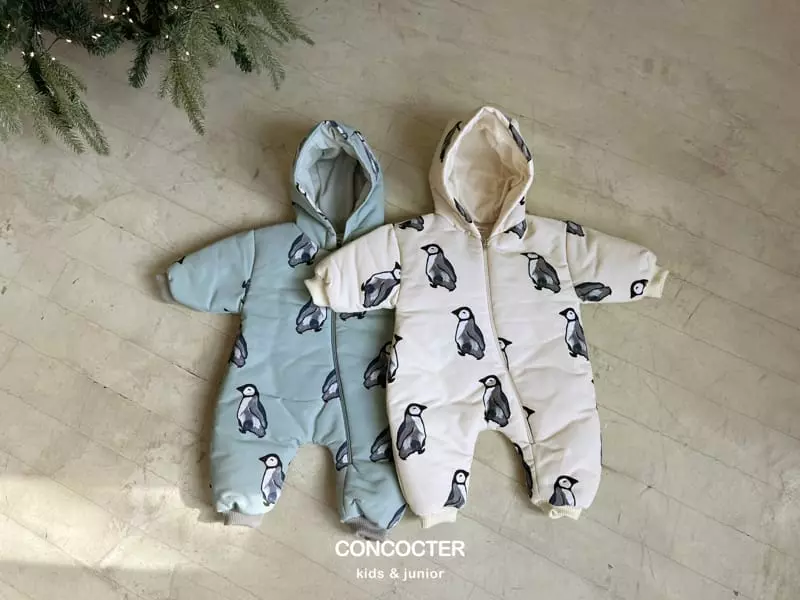 Concocter - Korean Children Fashion - #childrensboutique - Penguin Skii Padding Top Bottom Set 1~3 size - 2