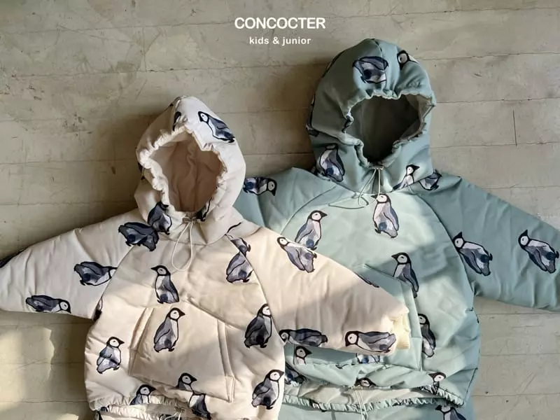 Concocter - Korean Children Fashion - #childrensboutique - Penguin Skii Padding Top Bottom Set 4~5 size - 4