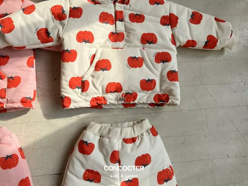 Concocter - Korean Children Fashion - #kidsshorts - Taummy Tomato Skii Padding Top Bottom Set 4~5 Size