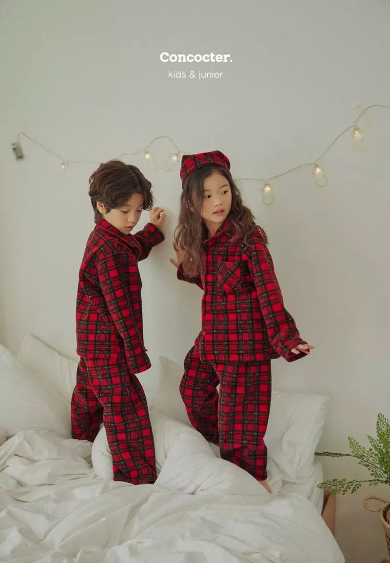 Concocter - Korean Children Fashion - #kidsstore - Merry Check Easywear - 10