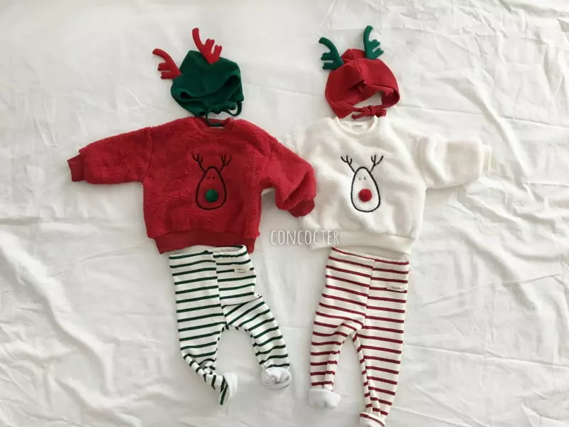 Concocter - Korean Children Fashion - #littlefashionista - Merry Stripes Leggings - 2