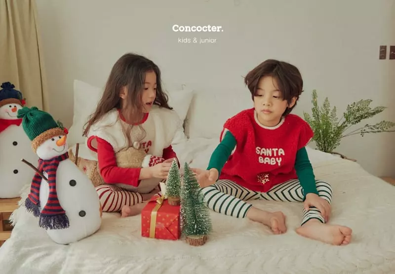 Concocter - Korean Children Fashion - #stylishchildhood - Merry Stripes Leggings - 8