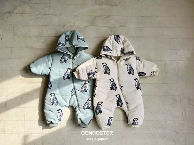 Concocter - Korean Children Fashion - #stylishchildhood - Penguin Skii Padding Top Bottom Set 4~5 size