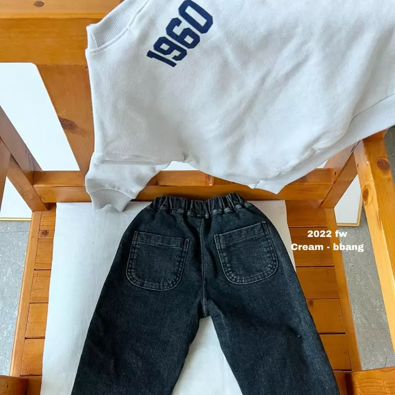 Cream Bbang - Korean Children Fashion - #childofig - Fleece Pintuck Jeans - 9