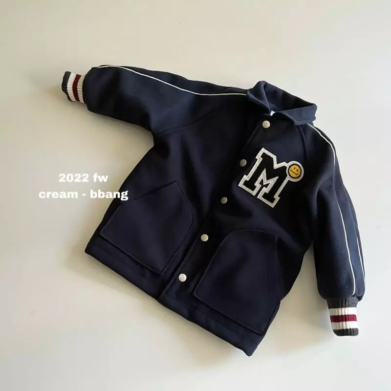 Cream Bbang - Korean Children Fashion - #childrensboutique - Raglan Smile Coat - 6