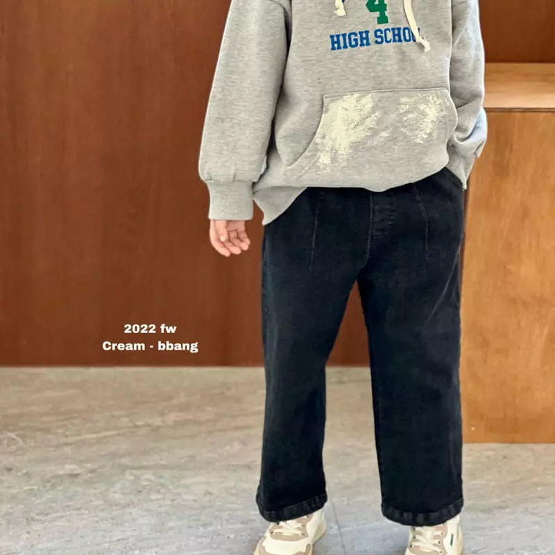 Cream Bbang - Korean Children Fashion - #designkidswear - Fleece Pintuck Jeans - 11