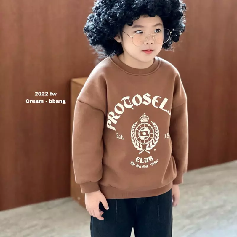 Cream Bbang - Korean Children Fashion - #fashionkids - Fleece Club Sweatshirt - 4