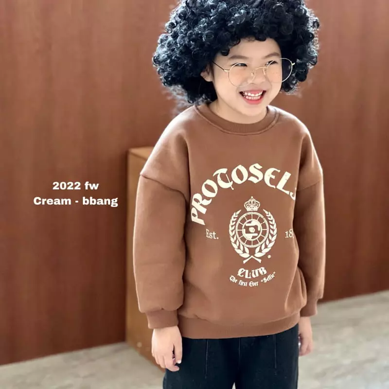 Cream Bbang - Korean Children Fashion - #kidsstore - Fleece Club Sweatshirt - 5