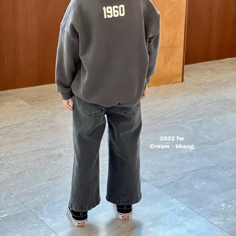 Cream Bbang - Korean Children Fashion - #littlefashionista - Fleece Denim Pants - 7