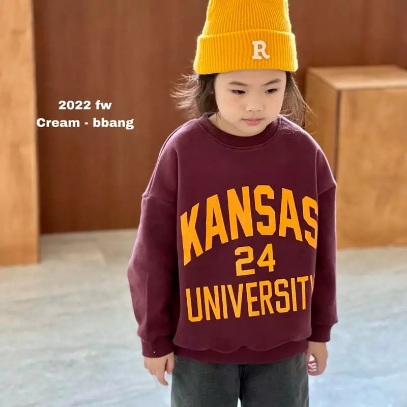 Cream Bbang - Korean Children Fashion - #littlefashionista - Fleece Kanjas Sweatshirt - 6