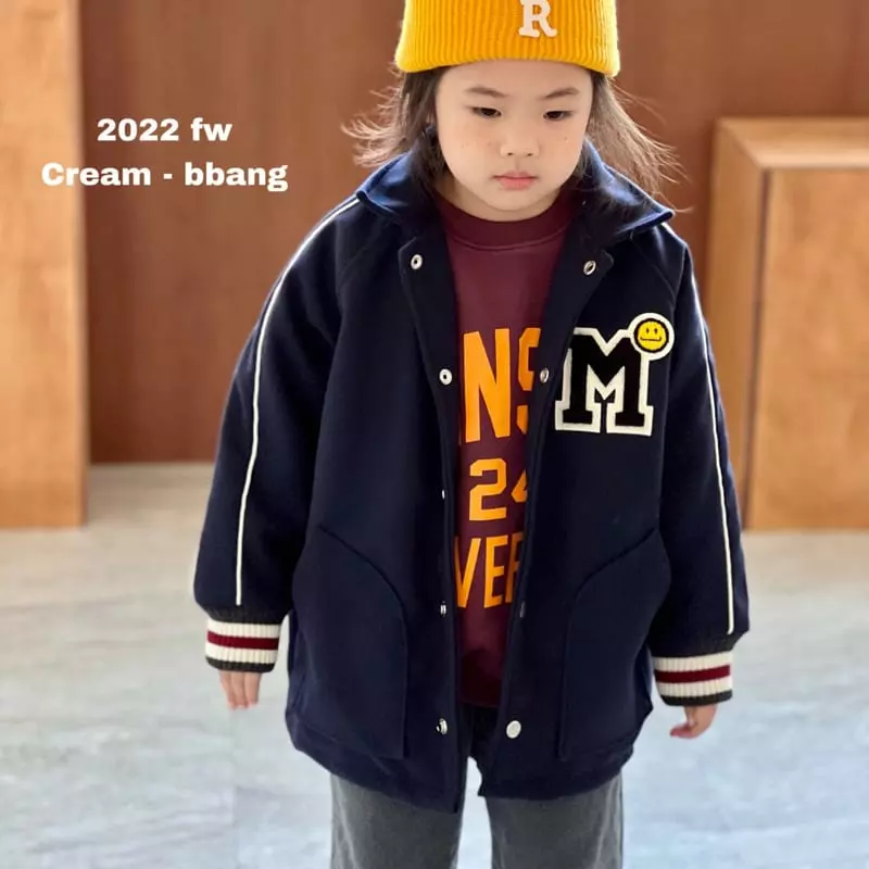 Cream Bbang - Korean Children Fashion - #magicofchildhood - Fleece Kanjas Sweatshirt - 7
