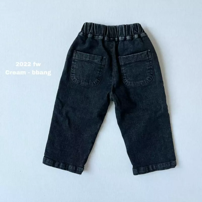 Cream Bbang - Korean Children Fashion - #magicofchildhood - Fleece Pintuck Jeans - 4