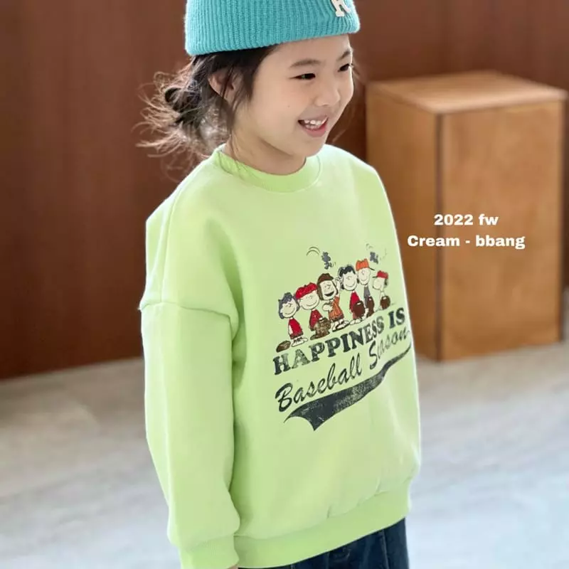 Cream Bbang - Korean Children Fashion - #minifashionista - Fleece Happiness Sweatshirt - 3