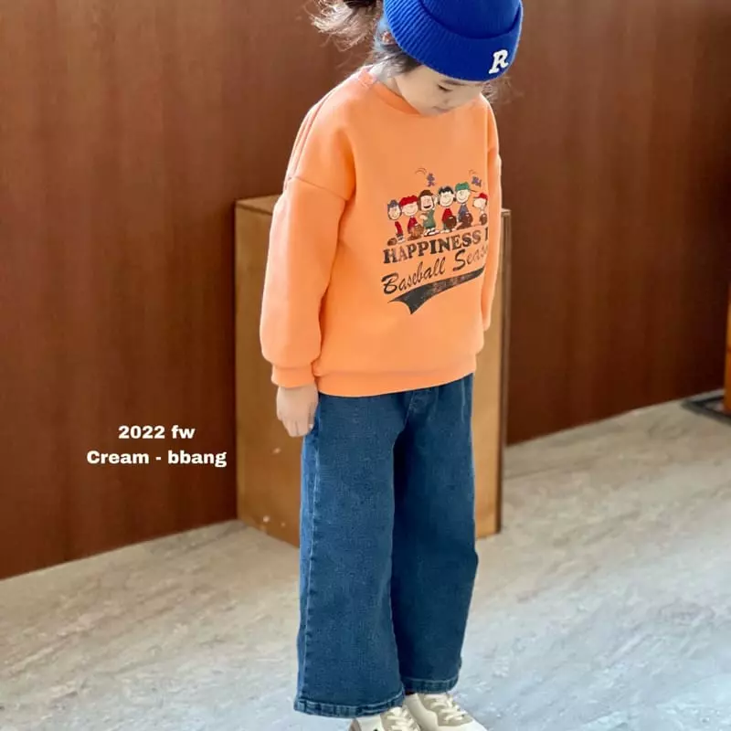 Cream Bbang - Korean Children Fashion - #prettylittlegirls - Fleece Denim Pants - 10