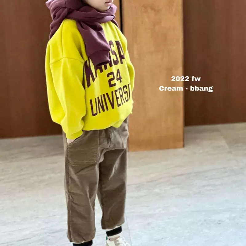 Cream Bbang - Korean Children Fashion - #prettylittlegirls - Fleece Kanjas Sweatshirt - 9