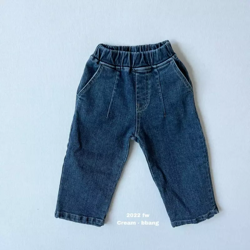 Cream Bbang - Korean Children Fashion - #prettylittlegirls - Fleece Pintuck Jeans - 5