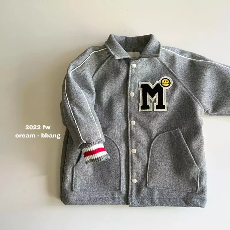 Cream Bbang - Korean Children Fashion - #prettylittlegirls - Raglan Smile Coat