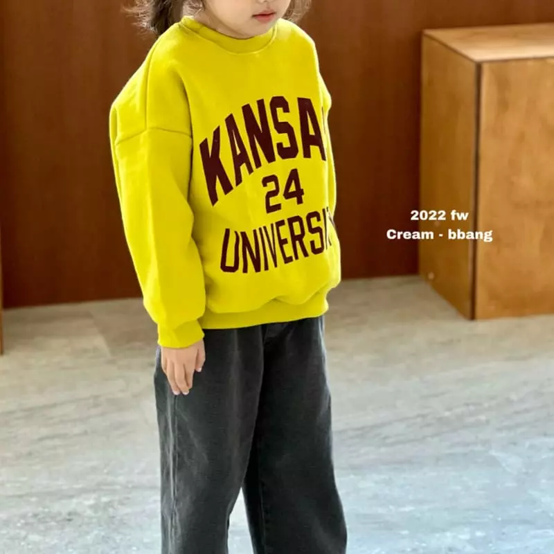 Cream Bbang - Korean Children Fashion - #stylishchildhood - Fleece Kanjas Sweatshirt - 12