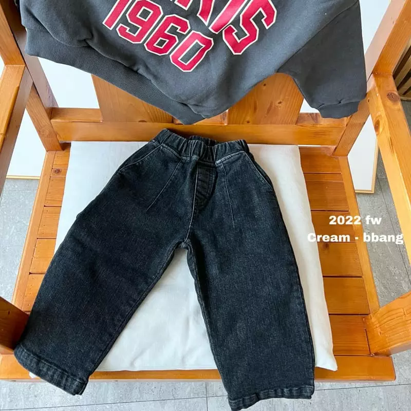 Cream Bbang - Korean Children Fashion - #stylishchildhood - Fleece Pintuck Jeans - 8