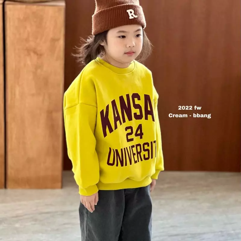 Cream Bbang - Korean Children Fashion - #todddlerfashion - Fleece Kanjas Sweatshirt - 10