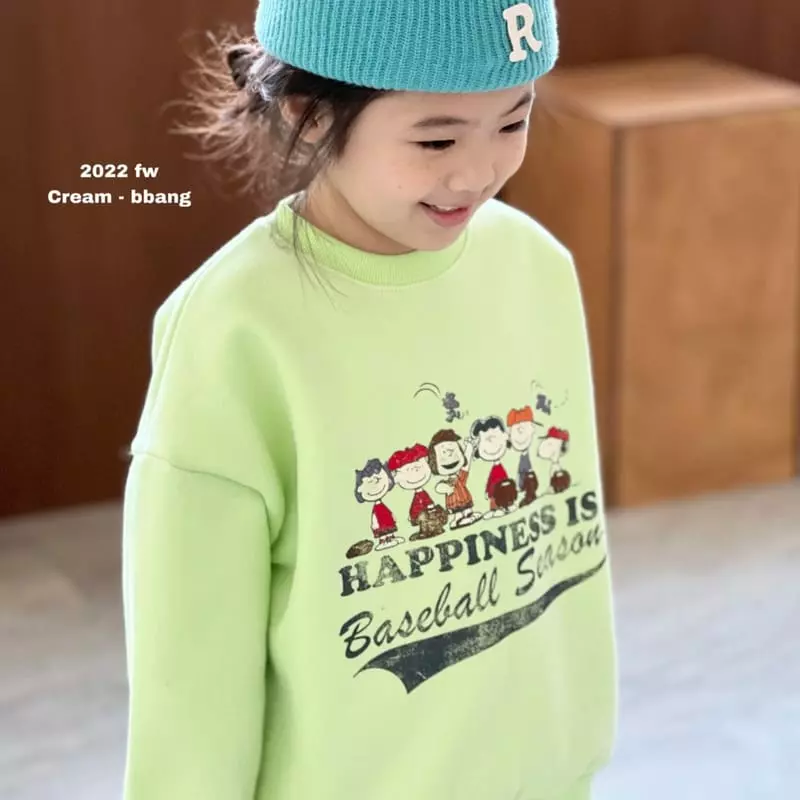 Cream Bbang - Korean Children Fashion - #todddlerfashion - Fleece Happiness Sweatshirt - 5