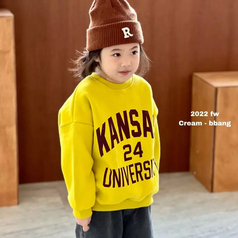Cream Bbang - Korean Children Fashion - #toddlerclothing - Fleece Kanjas Sweatshirt - 11