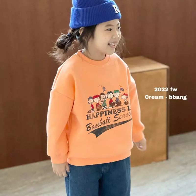 Cream Bbang - Korean Children Fashion - #toddlerclothing - Fleece Happiness Sweatshirt - 6